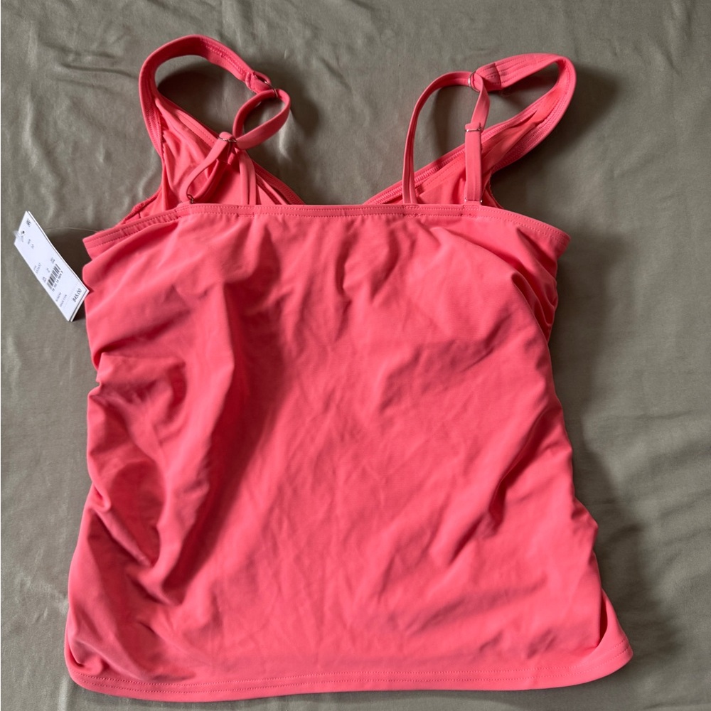Lands' End Coral Tankini Top size 10 - Picture 4 of 6